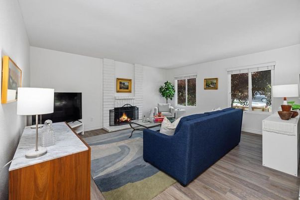 Fireplace, Interior, Living room, Wood Texture Flooring