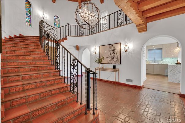 Chandelier, Interior, Recessed Lighting, Wooden Beams