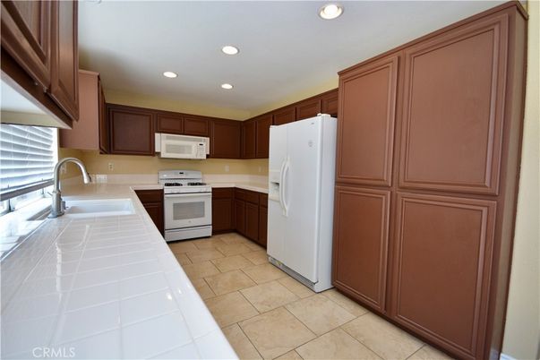 Interior, Kitchen, Recessed Lighting, Tile Countertops