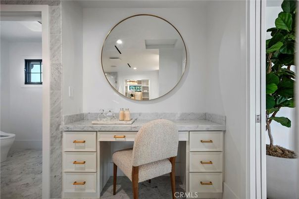 Bathroom, Interior, Marble, Marble Walls, Recessed Lighting
