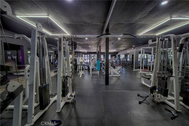 Fitness Equipment, Gym, Interior, Recessed Lighting