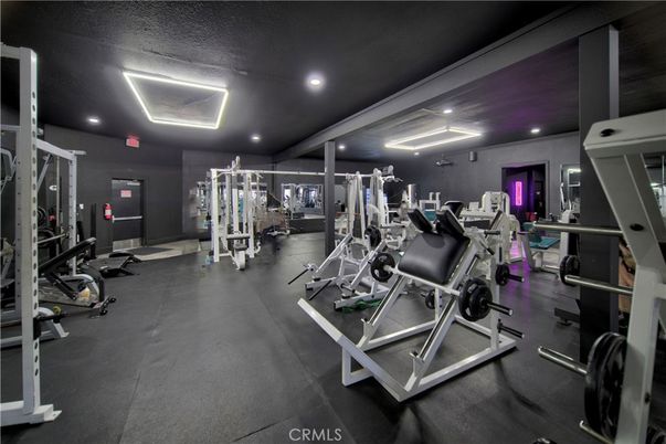 Fitness Equipment, Gym, Interior, Recessed Lighting
