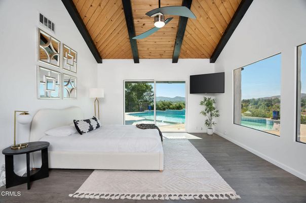 Bedroom, Interior, Wooden Beams, Wooden Ceilings, Wood Texture Flooring