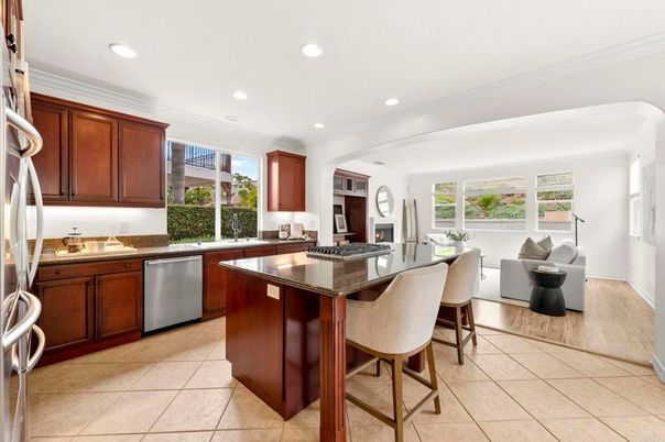 Interior, Kitchen, Living room, Recessed Lighting, Stainless Steel Appliances
