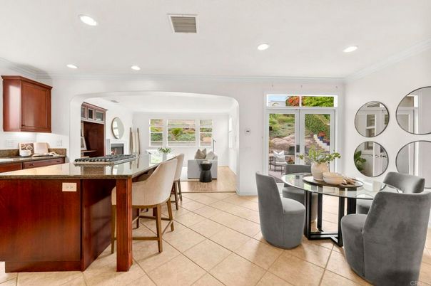 Dining room, Interior, Kitchen, Living room, Recessed Lighting