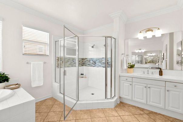Bathroom, Glass Shower, Interior, Tile Countertops
