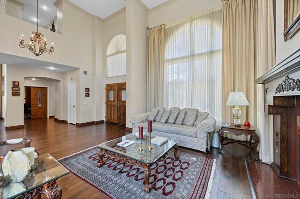 Chandelier, Interior, Living room, Recessed Lighting, Wood Texture Flooring