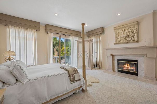 Bedroom, Fireplace, Interior, Recessed Lighting