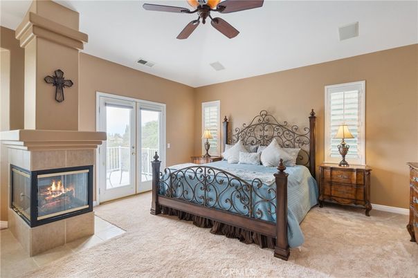 Bedroom, Fireplace, Interior
