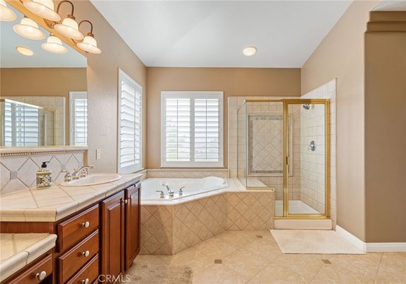 Bathroom, Glass Shower, Interior, Recessed Lighting, Tile Countertops