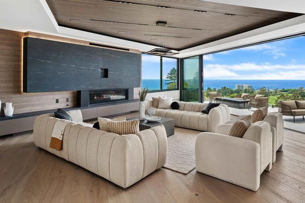 Fireplace, Interior, Living room, Water, Wooden Ceilings, Wood Texture Flooring