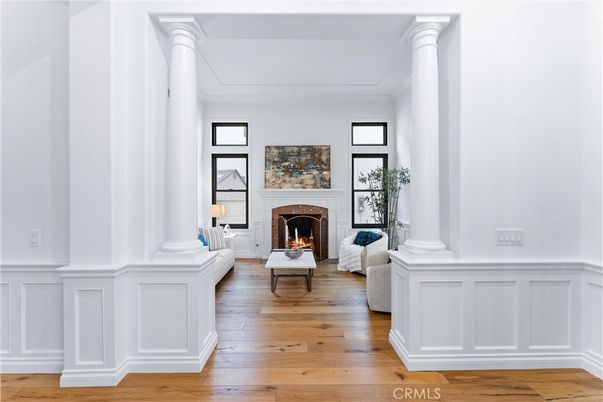 Fireplace, Interior, Wood Texture Flooring