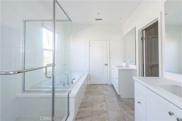 Bathroom, Dual Sink Vanities, Glass Shower, Interior