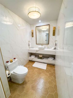 Bathroom, Interior, Marble Walls