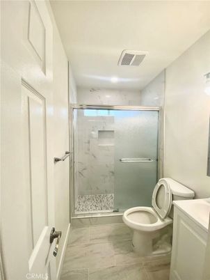 Bathroom, Glass Shower, Interior, Marble, Marble Walls, Recessed Lighting