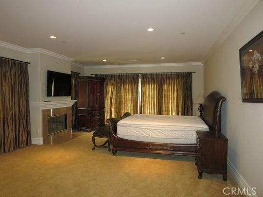 Bedroom, Fireplace, Interior, Recessed Lighting