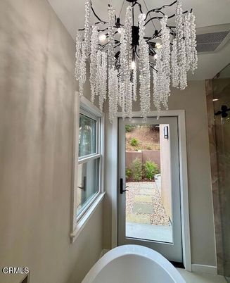 Bathroom, Chandelier, Interior