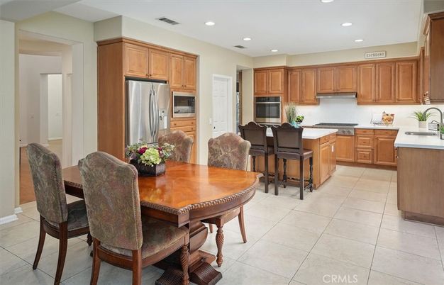 Dining room, Interior, Kitchen, Recessed Lighting, Stainless Steel Appliances