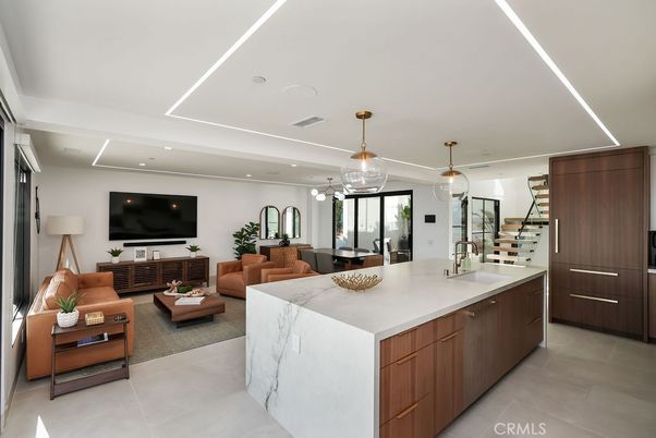 Dining room, Interior, Kitchen, Living room, Pendant Lights, Recessed Lighting