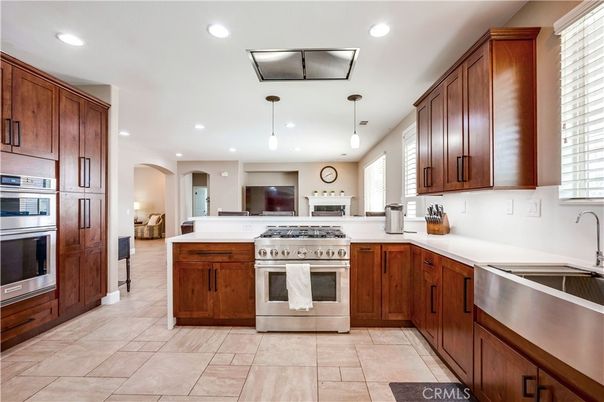 Interior, Kitchen, Pendant Lights, Recessed Lighting, Stainless Steel Appliances