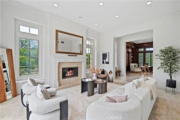 Fireplace, Interior, Living room, Recessed Lighting