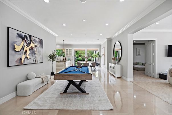 Billiard Table, Game Room, Interior, Pendant Lights, Recessed Lighting