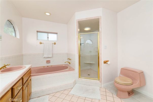 Bathroom, Glass Shower, Interior, Recessed Lighting, Tile Countertops