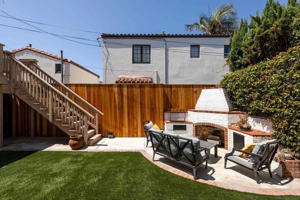 Backyard, Exterior, Fireplace