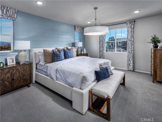 Bedroom, Interior, Pendant Lights, Recessed Lighting