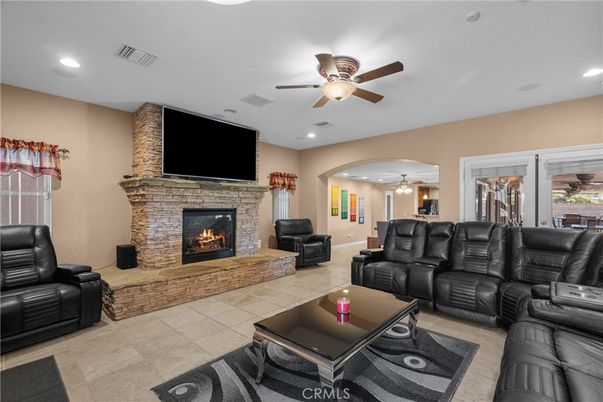 Home Theatre Room, Fireplace, Interior, Living room, Recessed Lighting