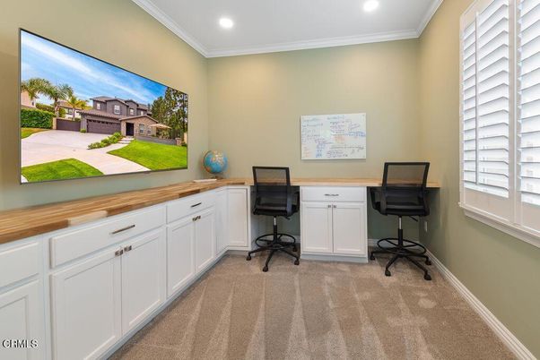 Home Office, Interior, Recessed Lighting
