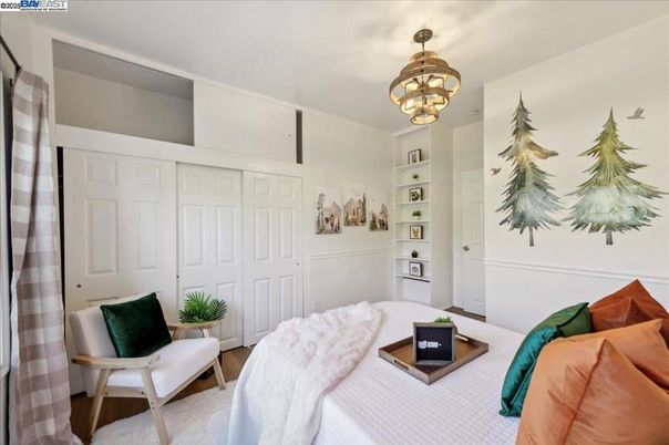 Bedroom, Chandelier, Interior