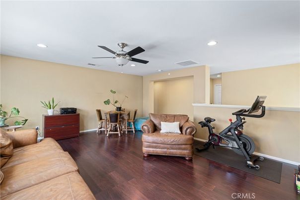 Dining room, Fitness Equipment, Interior, Recessed Lighting, Wood Texture Flooring