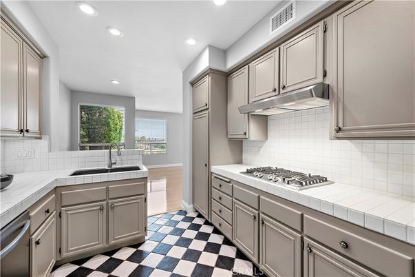 Interior, Kitchen, Recessed Lighting, Tile Countertops