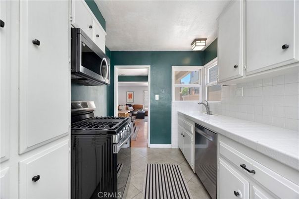 Interior, Kitchen, Stainless Steel Appliances, Tile Countertops