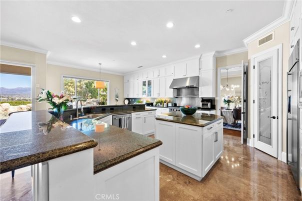 Interior, Kitchen, Pendant Lights, Recessed Lighting, Stainless Steel Appliances