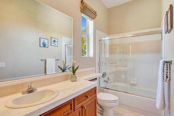 Bathroom, Glass Shower, Interior, Tile Countertops