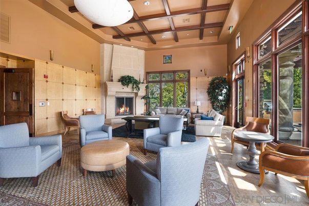 Fireplace, Interior, Living room, Recessed Lighting, Wooden Beams