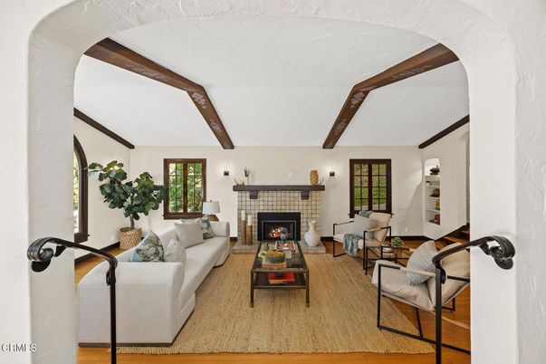 Fireplace, Interior, Living room, Wooden Beams
