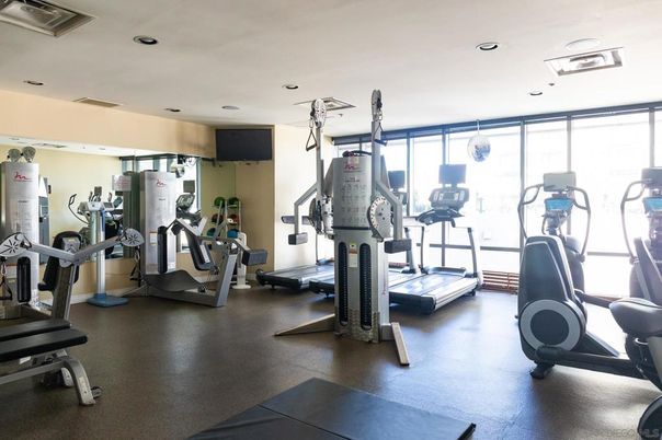 Fitness Equipment, Gym, Interior, Recessed Lighting