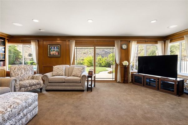 Interior, Living room, Recessed Lighting, Wooden Walls