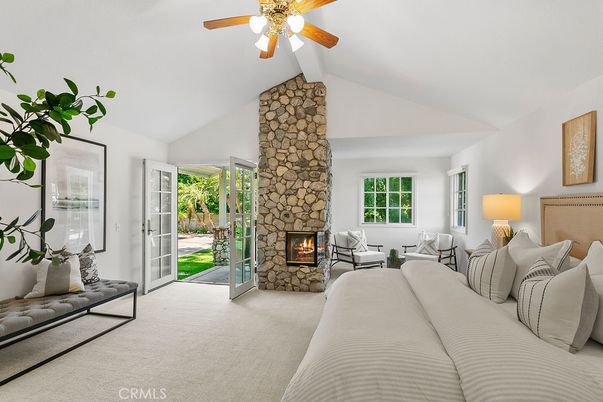 Bedroom, Fireplace, Interior, Stone Walls