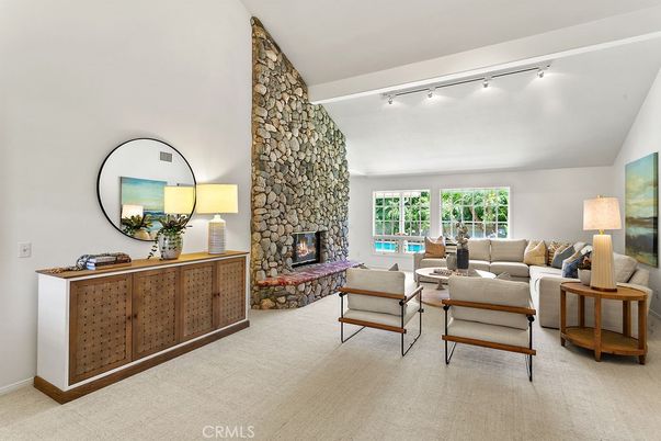 Fireplace, Interior, Living room, Stone Walls