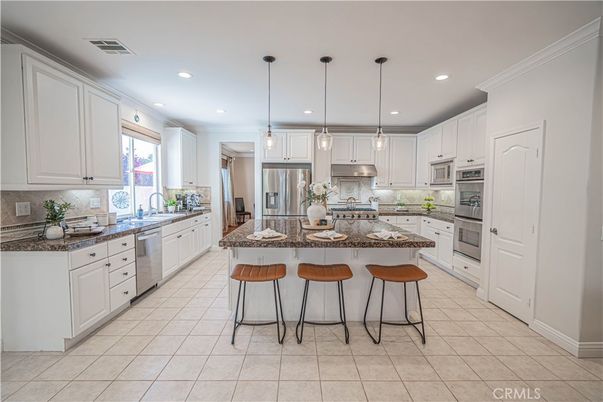 Interior, Kitchen, Pendant Lights, Recessed Lighting, Stainless Steel Appliances