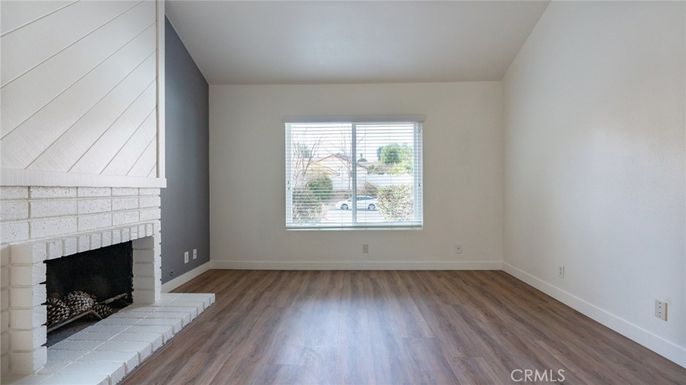 Empty room, Fireplace, Interior, Wood Texture Flooring