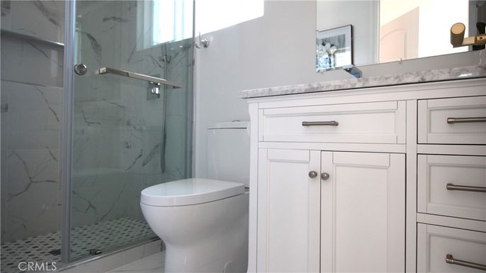 Bathroom, Glass Shower, Interior, Marble Walls