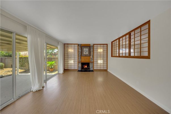 Empty room, Fireplace, Interior, Wood Texture Flooring