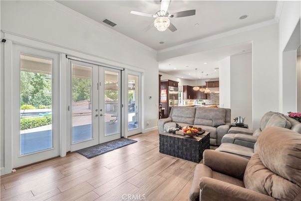 Interior, Kitchen, Living room, Pendant Lights, Recessed Lighting, Wood Texture Flooring