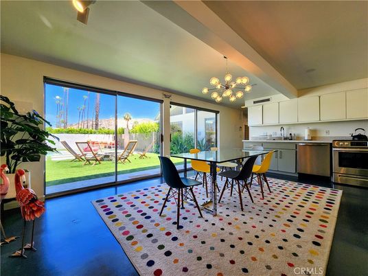 Dining room, Interior, Kitchen, Pendant Lights, Stainless Steel Appliances