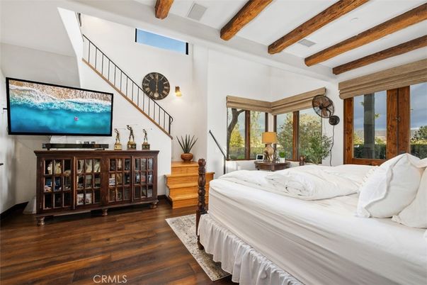 Bedroom, Interior, Wooden Beams, Wood Texture Flooring